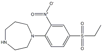 1-[4-(Ethylsulfonyl)-2-nitrophenyl]homopiperazine Struktur