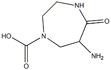 6-Amino-5-oxo-[1,4]diazepane-1-carboxylic acid Struktur