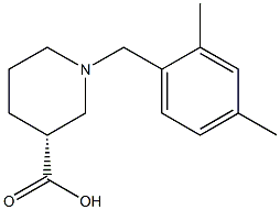 (3R)-1-(2,4-dimethylbenzyl)piperidine-3-carboxylic acid Struktur