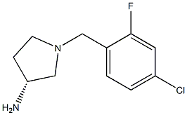 (3R)-1-(4-chloro-2-fluorobenzyl)pyrrolidin-3-amine Struktur