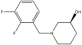 (3S)-1-(2,3-difluorobenzyl)piperidin-3-ol Struktur