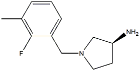 (3S)-1-(2-fluoro-3-methylbenzyl)pyrrolidin-3-amine Struktur