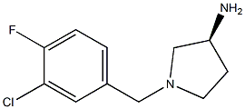 (3S)-1-(3-chloro-4-fluorobenzyl)pyrrolidin-3-amine Struktur