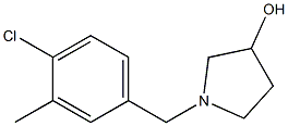 1-(4-chloro-3-methylbenzyl)pyrrolidin-3-ol Struktur