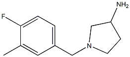 1-(4-fluoro-3-methylbenzyl)pyrrolidin-3-amine Struktur