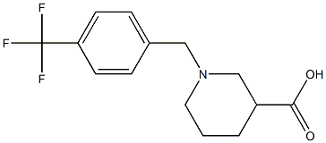 1-[4-(trifluoromethyl)benzyl]piperidine-3-carboxylic acid Struktur