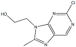 2-(2-chloro-8-methyl-9H-purin-9-yl)ethanol Struktur