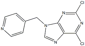 2,6-dichloro-9-(pyridin-4-ylmethyl)-9H-purine Struktur