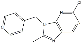 2-chloro-8-methyl-9-(pyridin-4-ylmethyl)-9H-purine Struktur