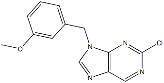 2-chloro-9-(3-methoxybenzyl)-9H-purine Struktur