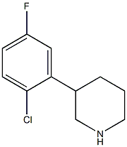 3-(2-chloro-5-fluorophenyl)piperidine Struktur