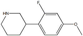 3-(2-fluoro-4-methoxyphenyl)piperidine Struktur