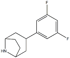 3-(3,5-difluorophenyl)-8-azabicyclo[3.2.1]octane Struktur