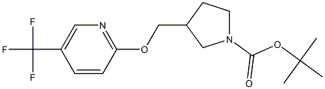 3-(5-Trifluoromethyl-pyridin-2-yloxymethyl)-pyrrolidine-1-carboxylic acid tert-butyl ester Struktur