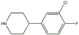 4-(3-chloro-4-fluorophenyl)piperidine Struktur