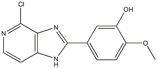 5-(4-chloro-1H-imidazo[4,5-c]pyridin-2-yl)-2-methoxyphenol Struktur