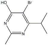 5-bromo-2-methyl-6-(1-methylethyl)pyrimidin-4-ol Struktur