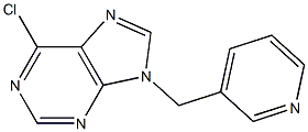 6-chloro-9-(pyridin-3-ylmethyl)-9H-purine Struktur