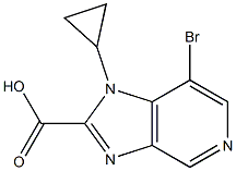 7-bromo-1-cyclopropyl-1H-imidazo[4,5-c]pyridine-2-carboxylic acid Struktur