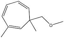 7-(methoxymethyl)-2,7-dimethyl-cyclohepta-1,3,5-triene Struktur