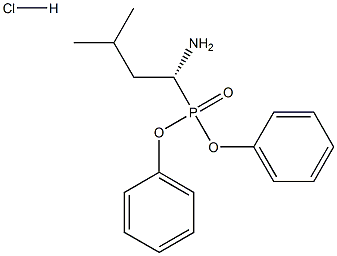 (R,S)-1-amino-3-methylbutyl-phosphonic acid diphenyl ester hydrochloride Struktur