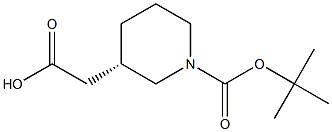 (S)-Boc-(3-carboxymethyl)-piperidine Struktur