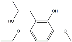 2-(1-Ethoxy-2-hydroxy)propyl-4-methoxyphenol Struktur