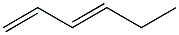 1,trans-3-hexadiene Struktur