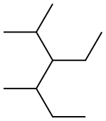 3-ethyl-2,4-dimethylhexane Struktur