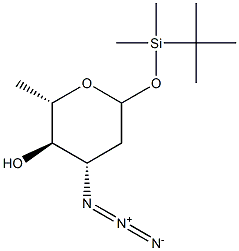 1-O-TERT-BUTYDIMETHYLSILYL-3-AZIDO-2,3-DIDEOXY-L-RHAMNOPYRANOSE Struktur