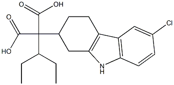 DIETHYL(6-CHLORO-2,3,4,9,-TETRAHYDRO-1H-CARBAZOL-2-YL)METHYLMALOMATE Struktur