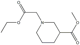 1-ethoxycarbonylmethyl-piperidine-3-carboxylicacid methyl ester Struktur