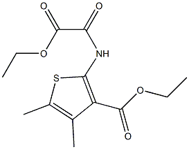 ETHYL 2-{[ETHOXY(OXO)ACETYL]AMINO}-4,5-DIMETHYLTHIOPHENE-3-CARBOXYLATE Struktur