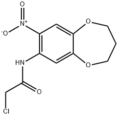 2-CHLORO-N-(8-NITRO-3,4-DIHYDRO-2H-1,5-BENZODIOXEPIN-7-YL)ACETAMIDE Struktur