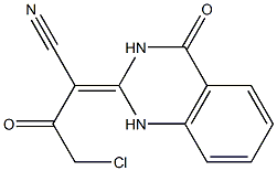 4-CHLORO-3-OXO-2-(4-OXO-3,4-DIHYDROQUINAZOLIN-2(1H)-YLIDENE)BUTANENITRILE Struktur