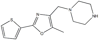 1-[(5-METHYL-2-THIEN-2-YL-1,3-OXAZOL-4-YL)METHYL]PIPERAZINE Struktur