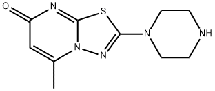 5-METHYL-2-PIPERAZIN-1-YL-7H-[1,3,4]THIADIAZOLO[3,2-A]PYRIMIDIN-7-ONE Struktur