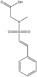 (METHYL{[2-PHENYLVINYL]SULFONYL}AMINO)ACETIC ACID Struktur