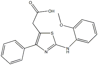 {2-[(2-METHOXYPHENYL)AMINO]-4-PHENYL-1,3-THIAZOL-5-YL}ACETIC ACID Struktur