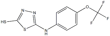 5-{[4-(TRIFLUOROMETHOXY)PHENYL]AMINO}-1,3,4-THIADIAZOLE-2-THIOL Struktur