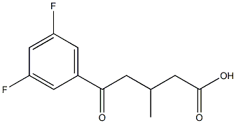 5-(3,5-DIFLUOROPHENYL)-3-METHYL-5-OXOVALERIC ACID 95% Struktur