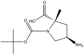 1-TERT-BUTYL 2-METHYL (2S,4R)-4-AMINOPYRROLIDINE-1,2-DICARBOXYLATE Struktur