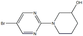 1-(5-BROMOPYRIMIDIN-2-YL)-3-PIPERIDINOL, 95+% Struktur