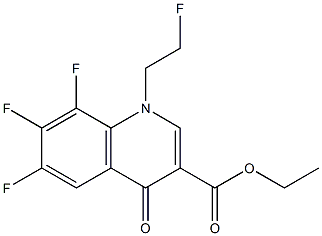 1-(2-FLUOROETHYL)-6,7,8-TRIFLUORO-1,4-DIHYDRO-4-OXOQUINOLINE-3-CARBOXYLICACID ETHYL ESTER Struktur