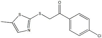 1-(4-CHLOROPHENYL)-2-[(5-METHYL-1,3-THIAZOL-2-YL)THIO]ETHANONE Struktur