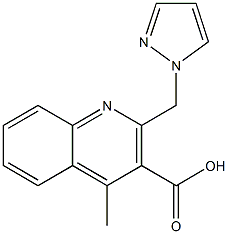 4-METHYL-2-(1H-PYRAZOL-1-YLMETHYL)QUINOLINE-3-CARBOXYLIC ACID Struktur