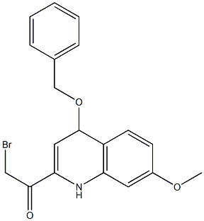 1-(4-Benzyloxy-7-methoxy-1,4-dihydro-quinolin-2-yl)-2-bromo-ethanone Struktur