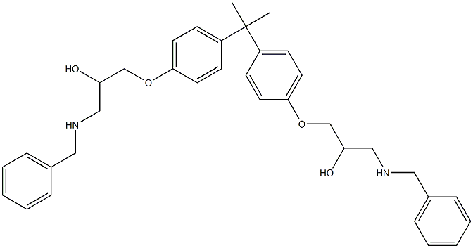 1-Benzylamino-3-(4-{1-[4-(3-benzylamino-2-hydroxypropoxy)phenyl]-1-methyl-ethyl}phenoxy)propan-2-ol Struktur