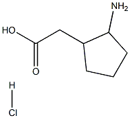 2-Aminocyclopentaneacetic acid HCl Struktur