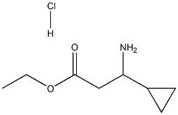 3-Amino-3-cyclopropyl-propionic acid ethyl ester HCl Struktur